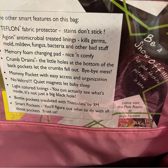 JuJuBe Be Prepared Diaper Bag in Brown and Pink - Picture 8 of 15